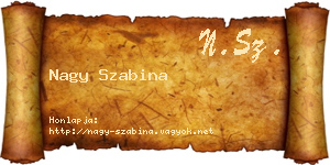 Nagy Szabina névjegykártya