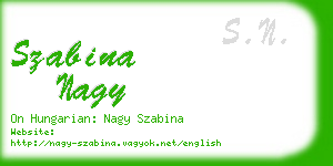 szabina nagy business card